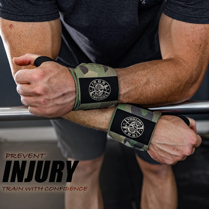 Weightlifting Wrist Wraps - 24" Extra Stiff Heavy Duty, Wrist Support for Gym Workouts, Crossfit, Weights, Powerlifting, Fitness, Exercise, Olympic Lifts, Bench Press